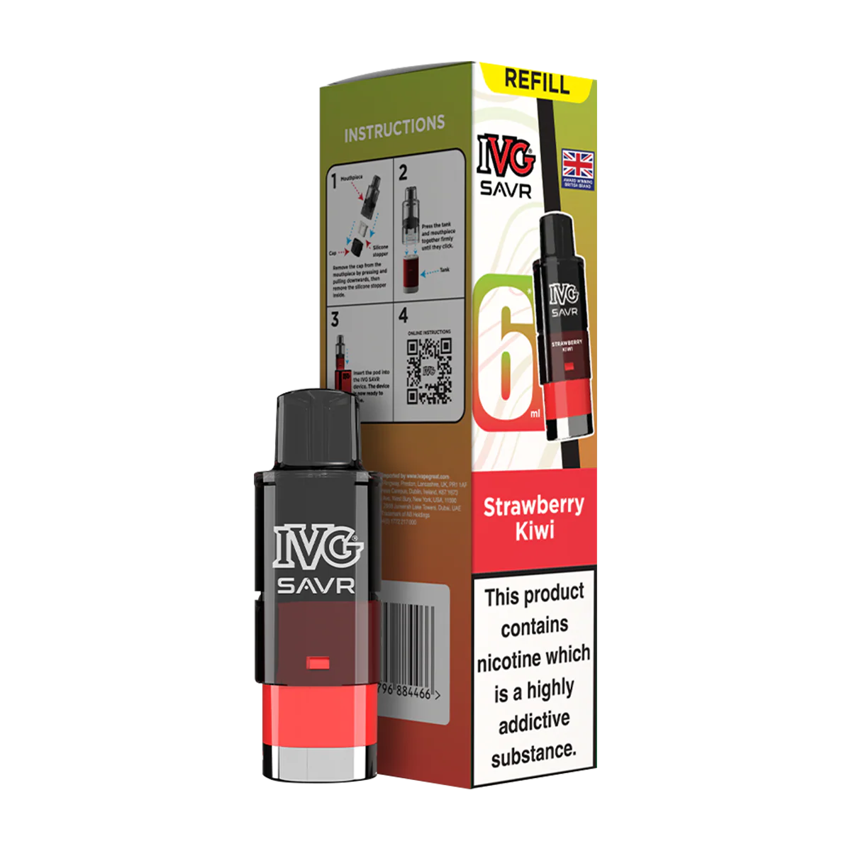 Strawberry Kiwi IVG SAVR Refill Pack