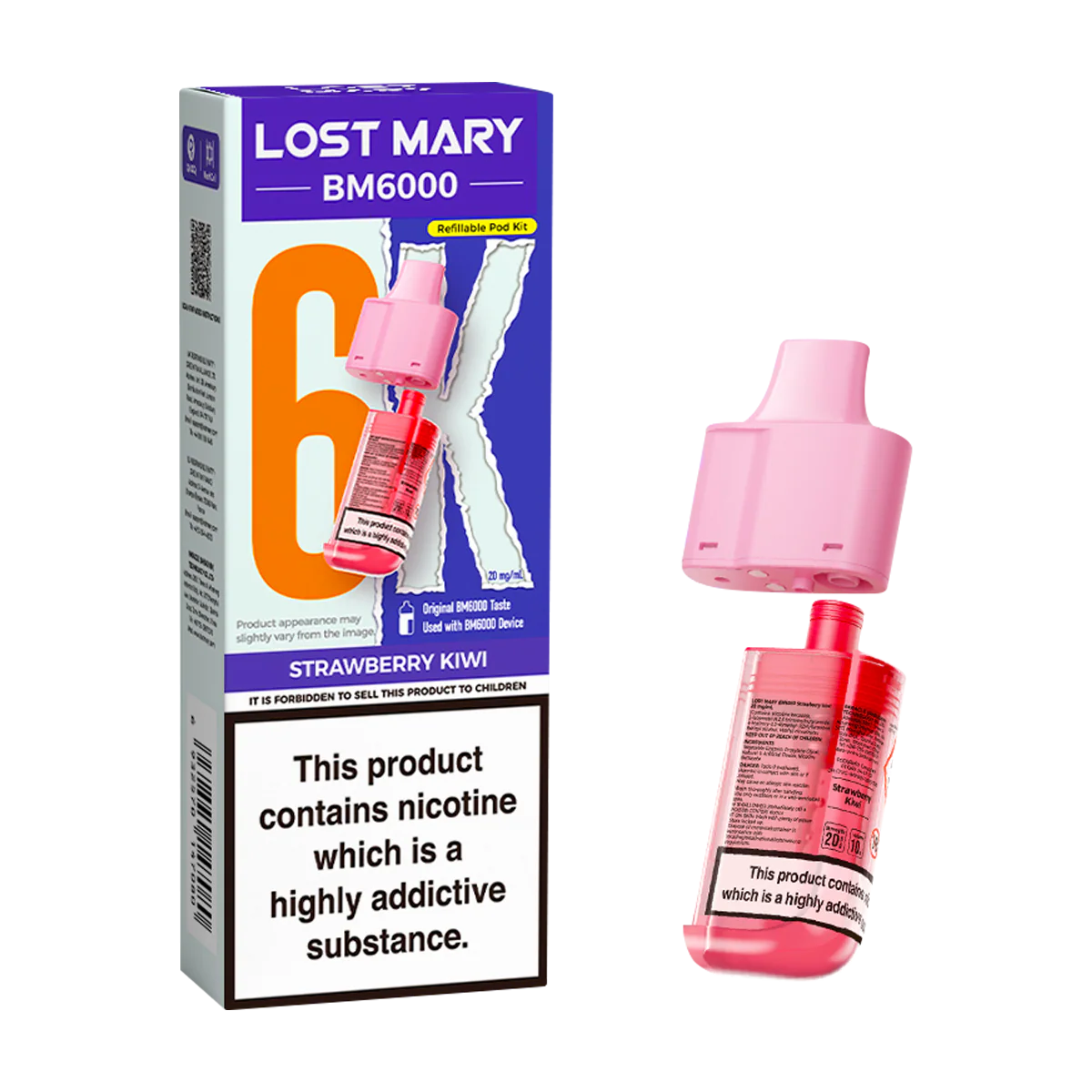 Strawberry Kiwi Lost Mary BM6000 Refill Pack