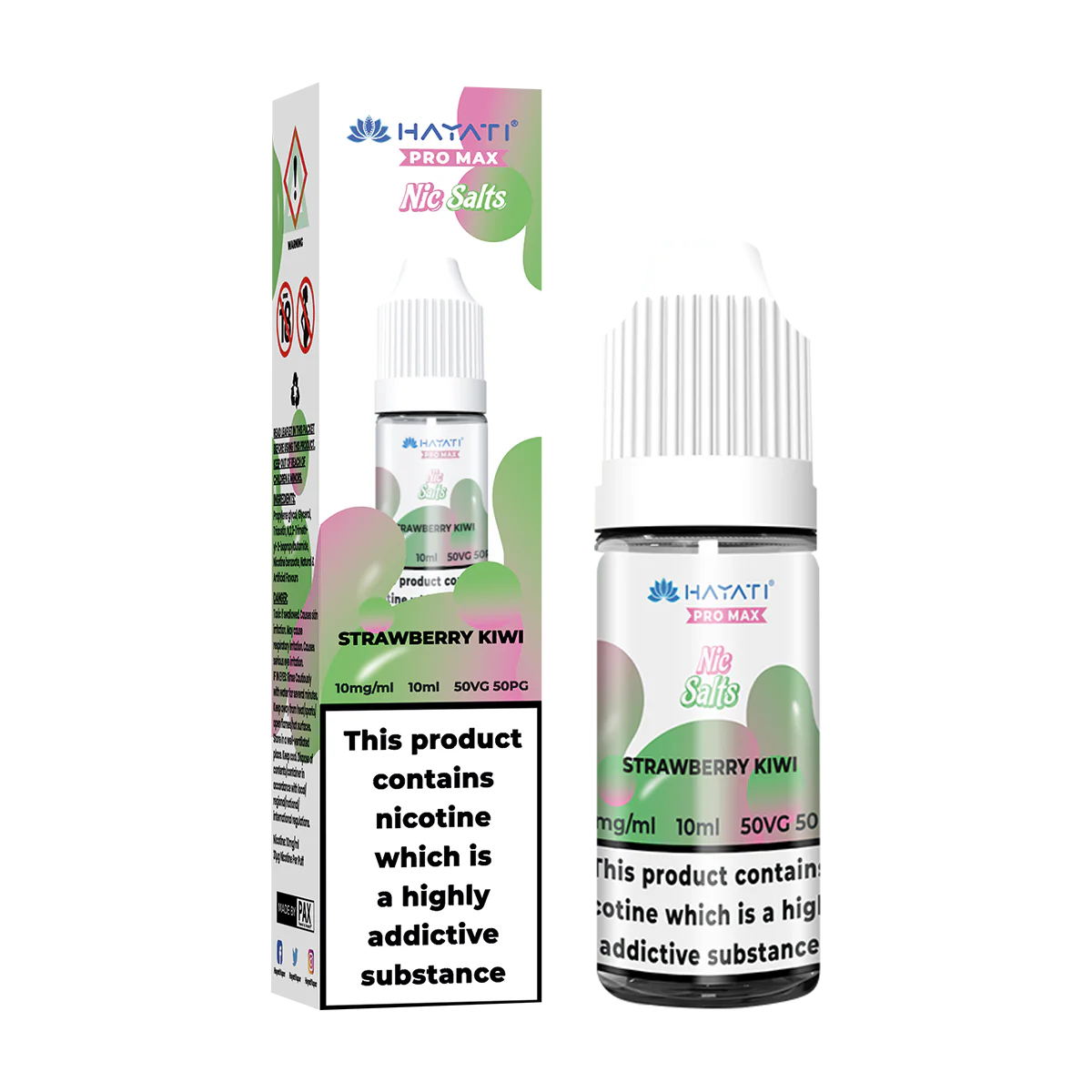 Strawberry Kiwi Nic Salt by Hayati Pro Max 10ml