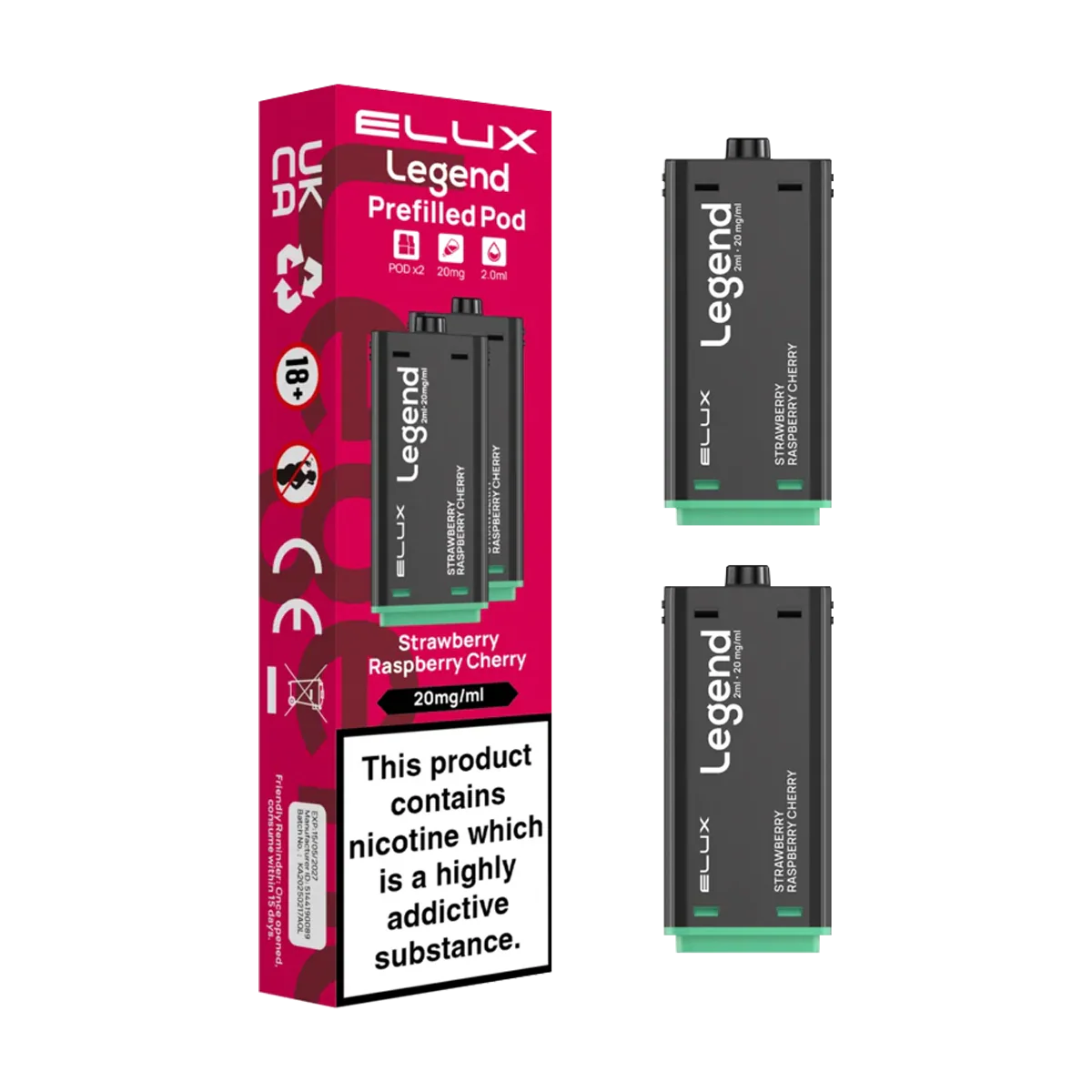 Strawberry Raspberry Cherry Elux Legend 1500 Pods