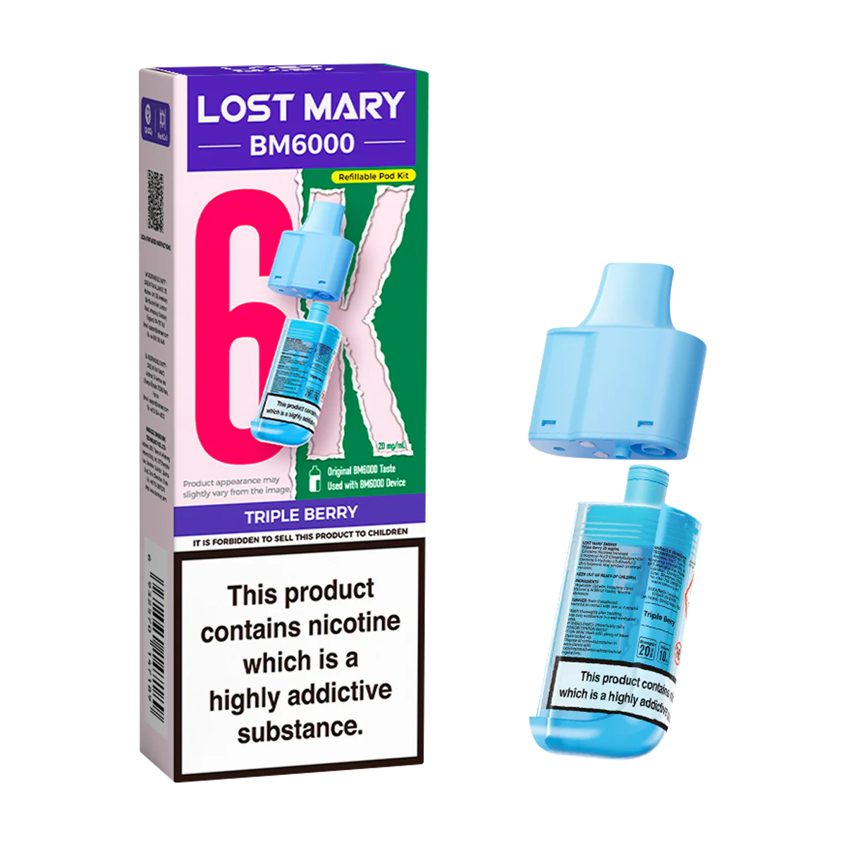Triple Berry Lost Mary BM6000 Refill Pack