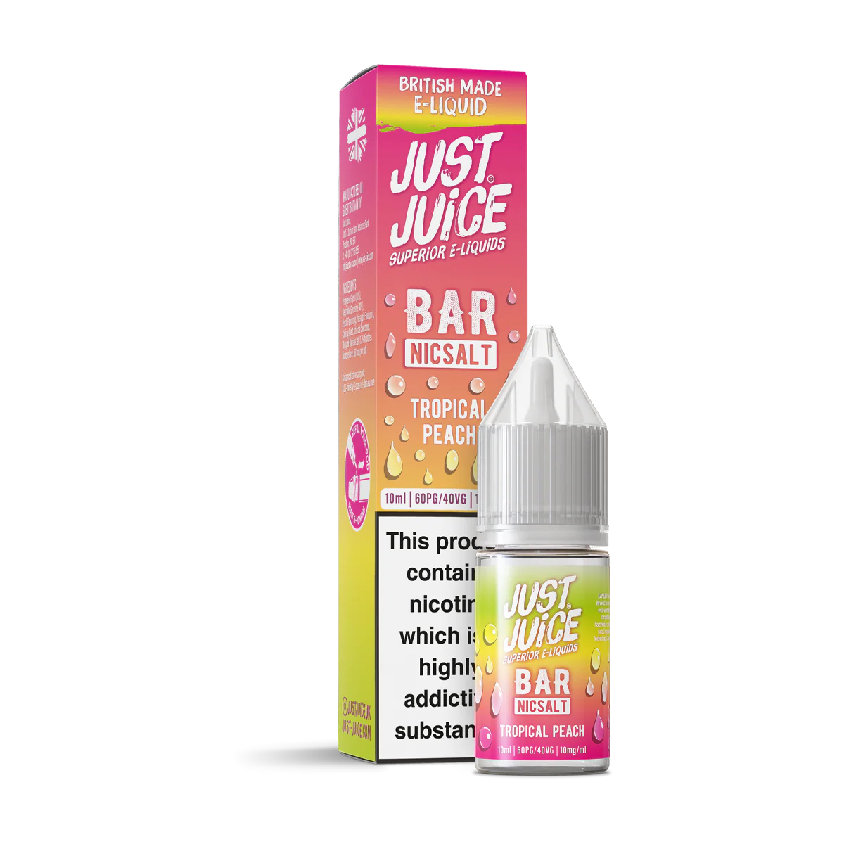 Tropical Peach Bar Nic Salt by Just Juice