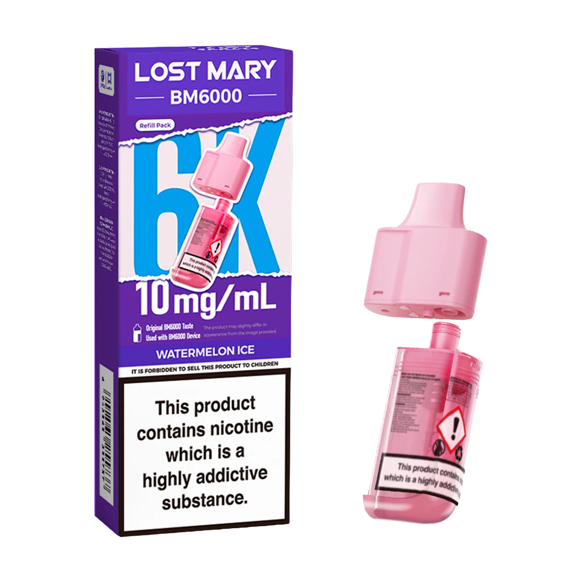 Watermelon Ice Lost Mary BM6000 Refill Pack - Image 2