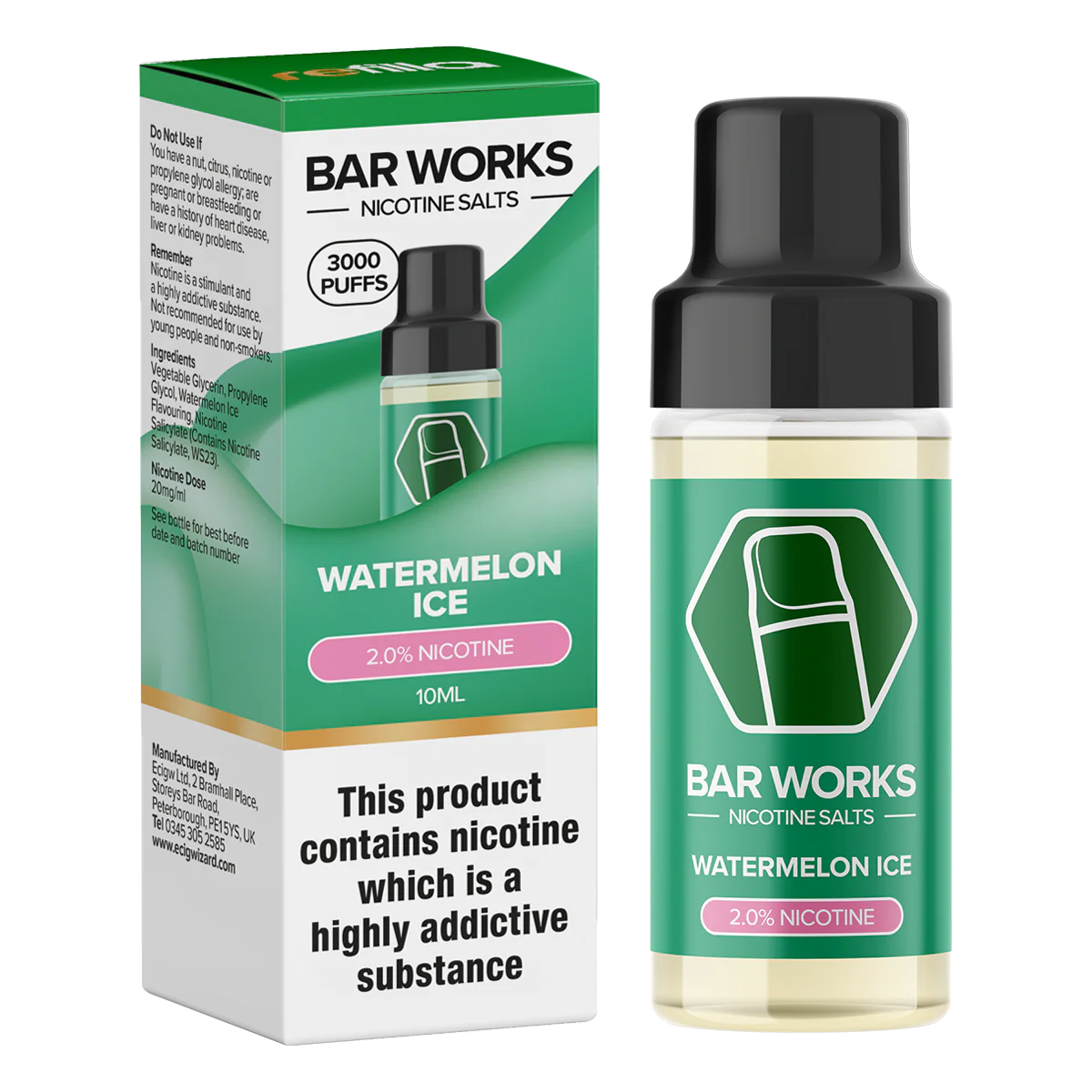 Watermelon Ice Nic Salt by Refilla - Image 2