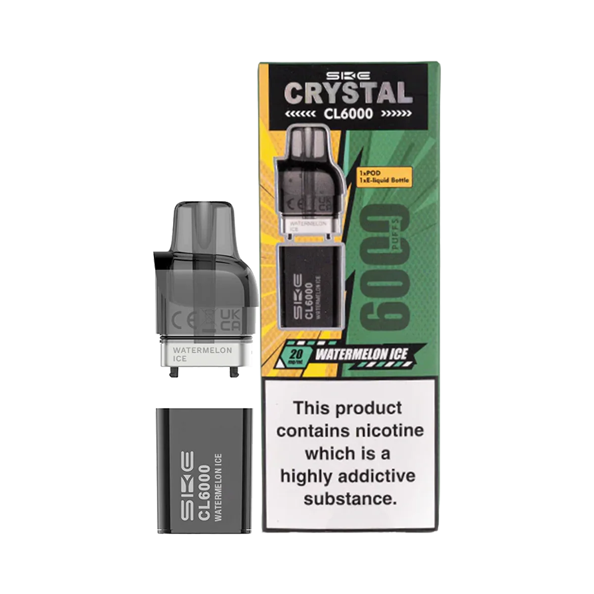 Watermelon Ice SKE Crystal CL6000 Pods