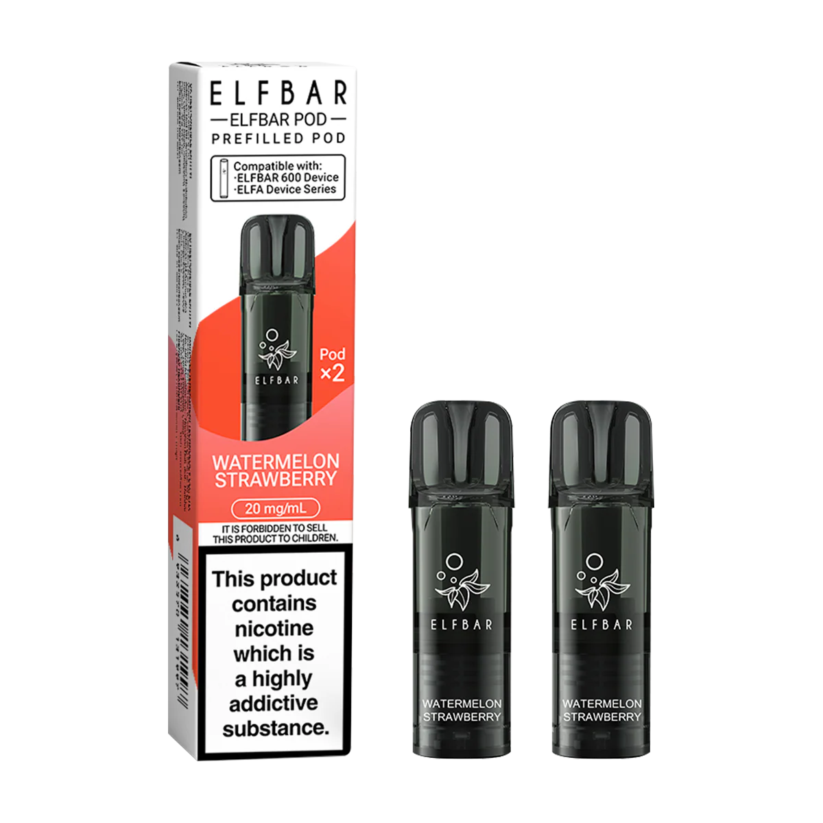 Watermelon Strawberry Elfbar 600 Pods